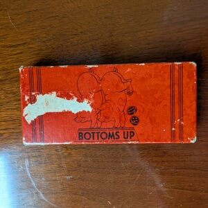 Vintage Bottoms Up No. 3501 Easy Game Orange Box Pig Bottom Toy Collectors